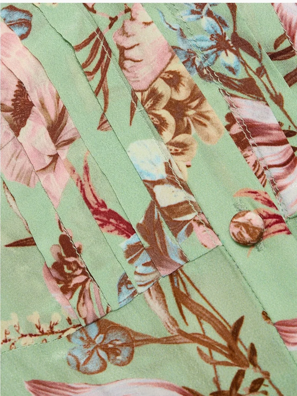 NWT Hemant and Nandita Ezra floral pin-tuck Maxi Dress Sz M - Picture 6 of 7